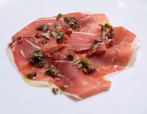 Prato de presunto ibérico com trufa negra (100g)